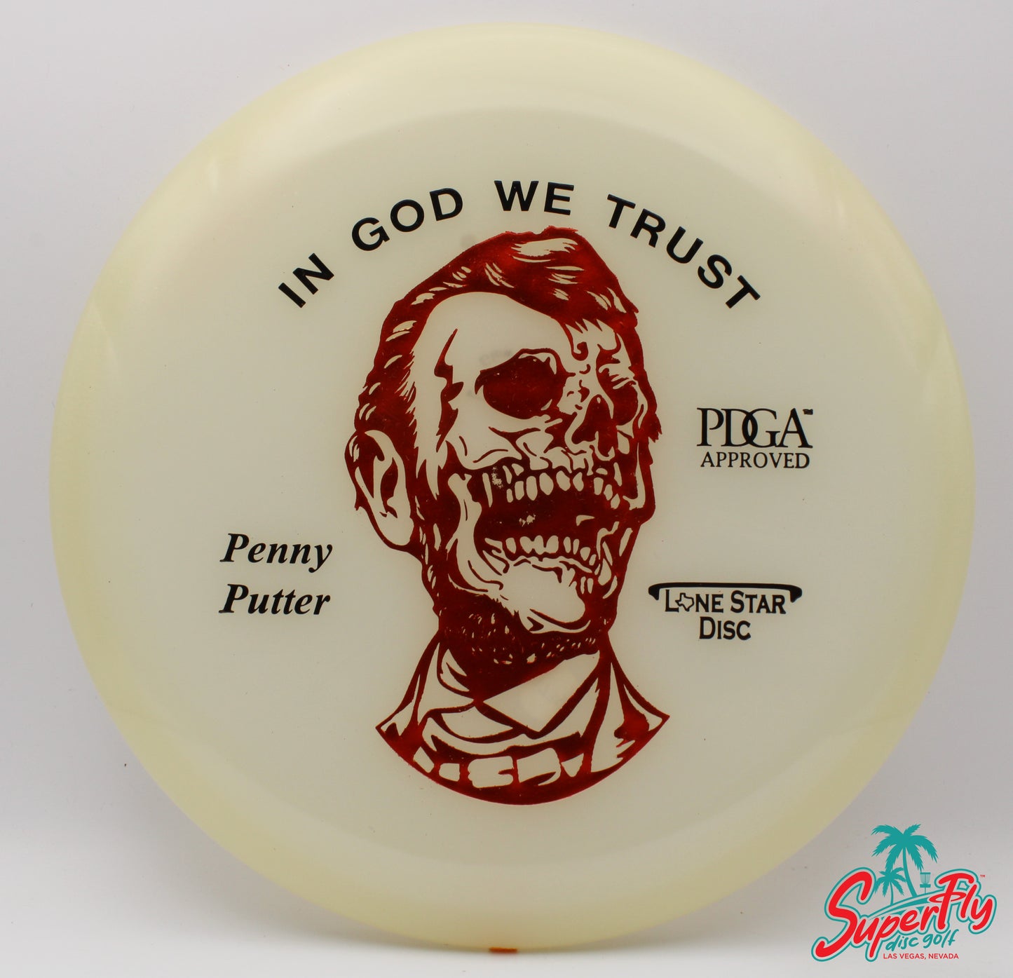 Lone Star Disc Halloween Edition Glow "Zombie Abe" Penny Putter