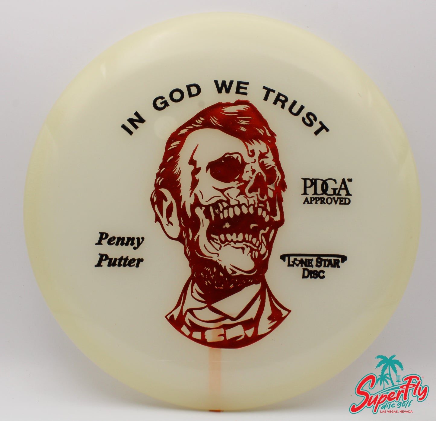 Lone Star Disc Halloween Edition Glow "Zombie Abe" Penny Putter